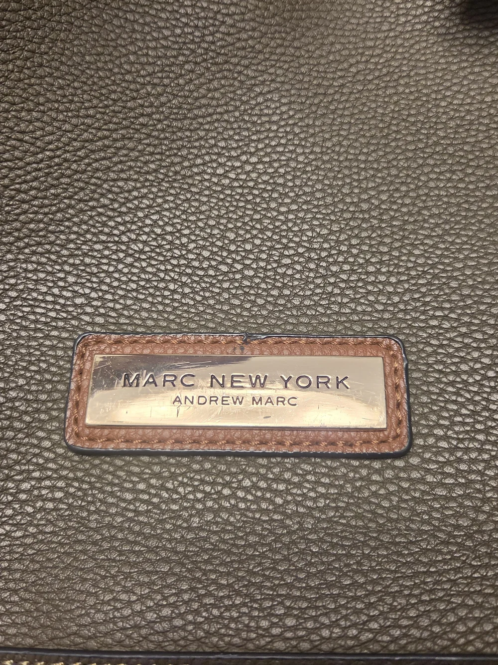 Marc New York Olive Green Leather Tote Purse